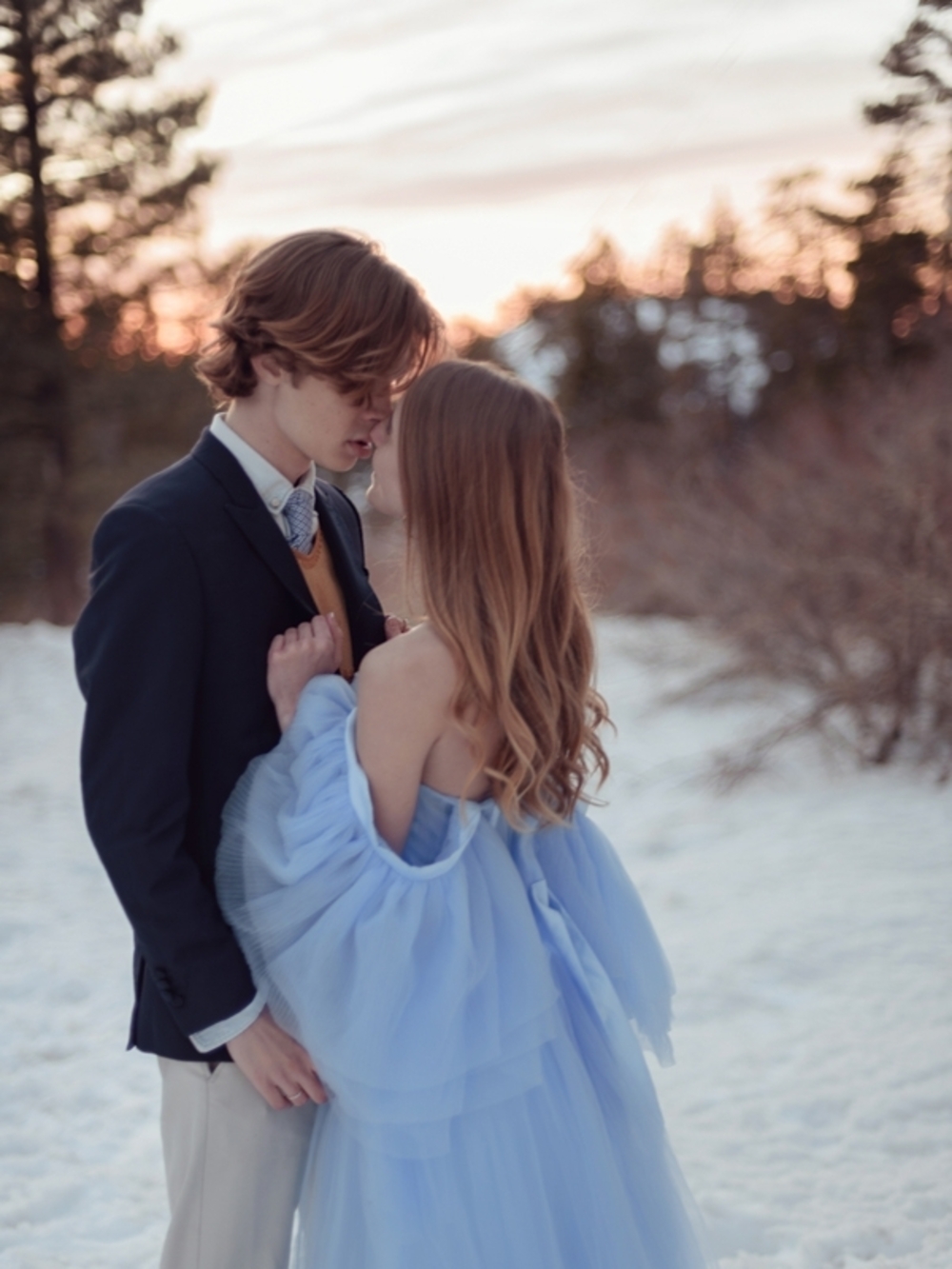 Ethereal Light Blue Tulle Gown Size S. - Picture 2 of 13